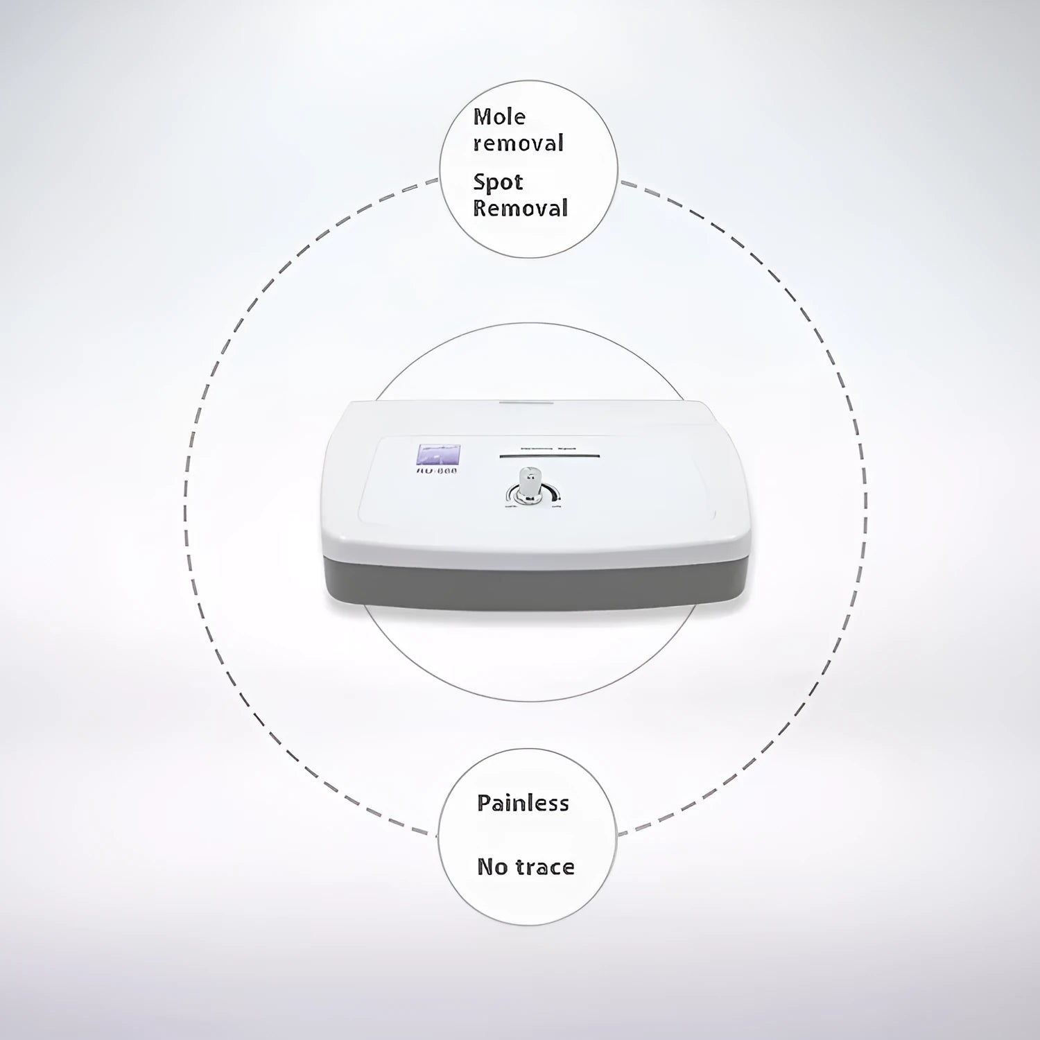 White electronic spot removal pen beauty instrument for commercial salon use with international power supply options