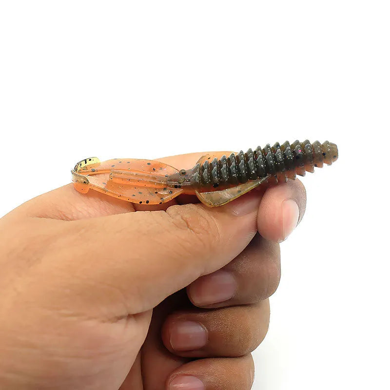 8cm soft PVC fishing lure in multiple colours for freshwater and sea angling tackle