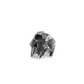 Alloy ring with one-eyed skull design showing electroplated metallic finish