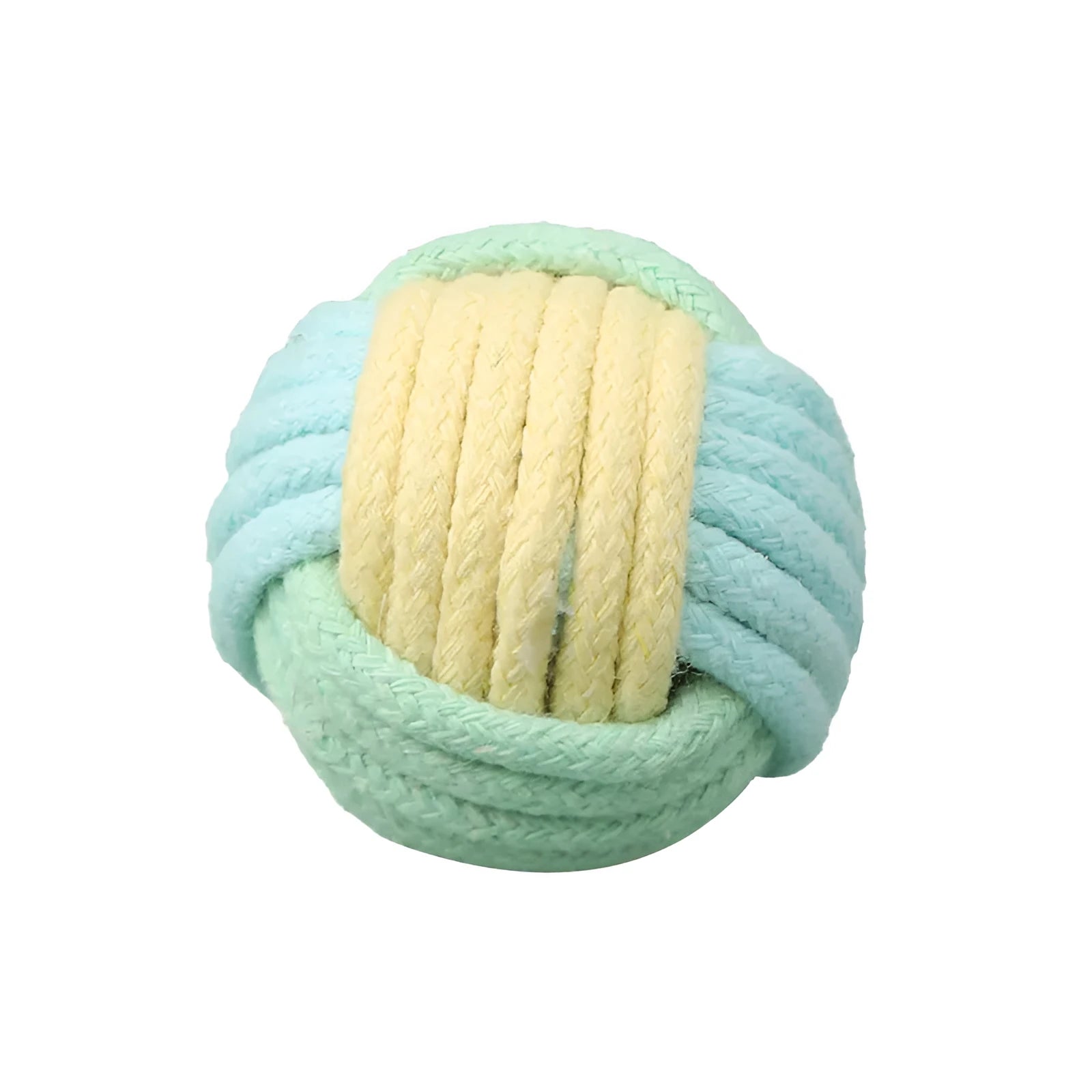 Handmade blue powder cat hair ball plush toy measuring 5cm in diameter