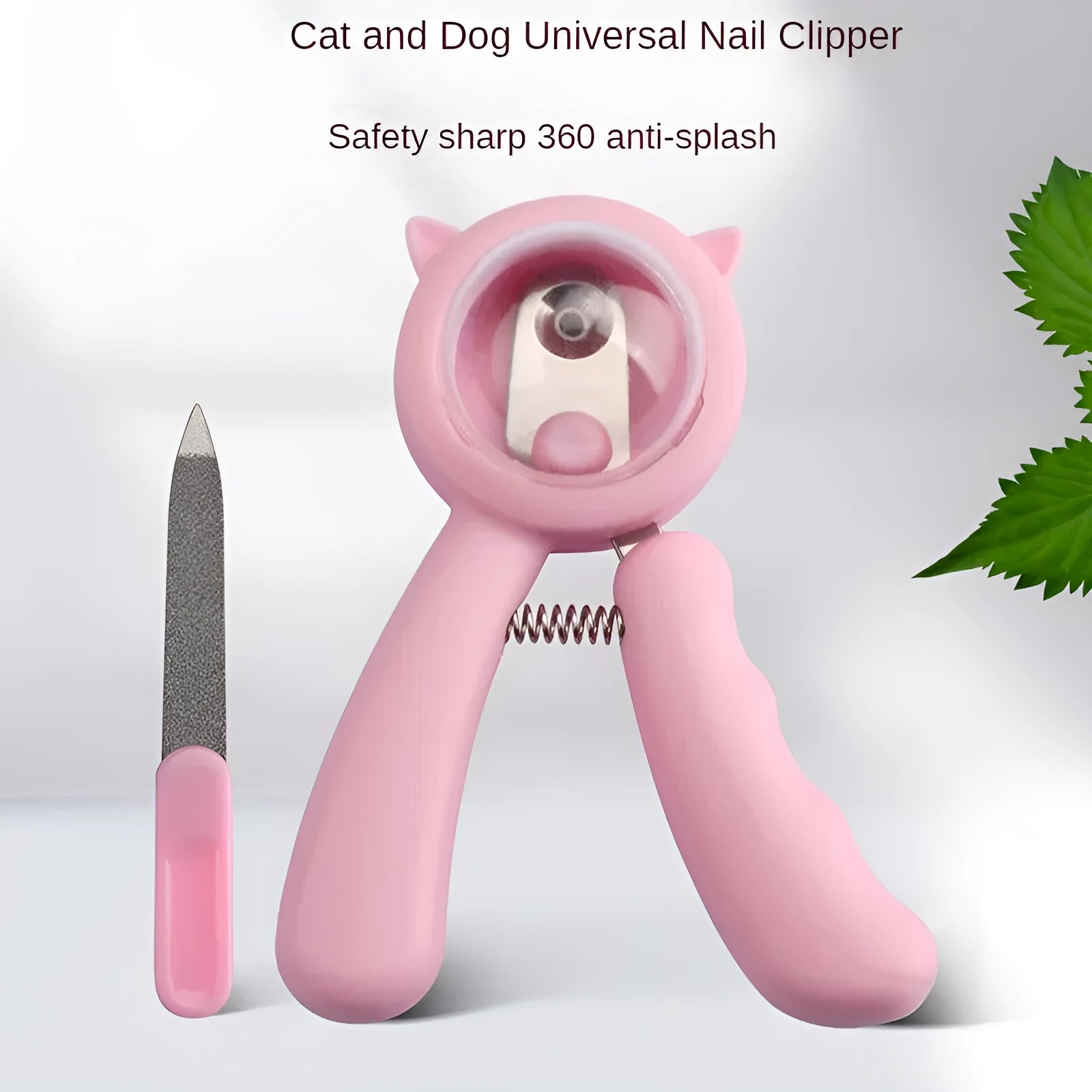 Pet nail clipper with sickle stainless steel blade for dog and cat claw trimming in blue