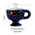 Hand-pinched irregular shaped ceramic mug in solid colour with 250ml capacity