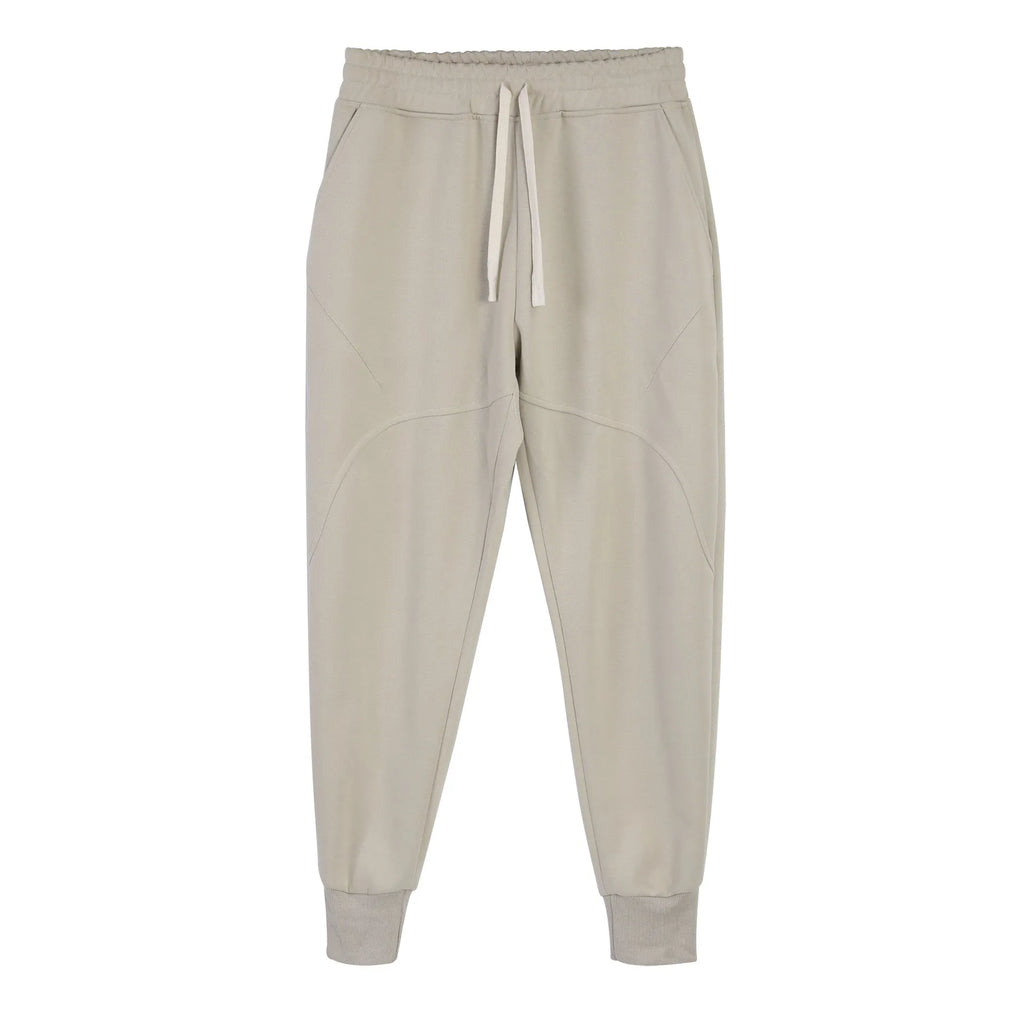 Men's casual ankle-tied drawstring sweatpants in black, polyester cotton fabric, mid waist, available in 5 sizes