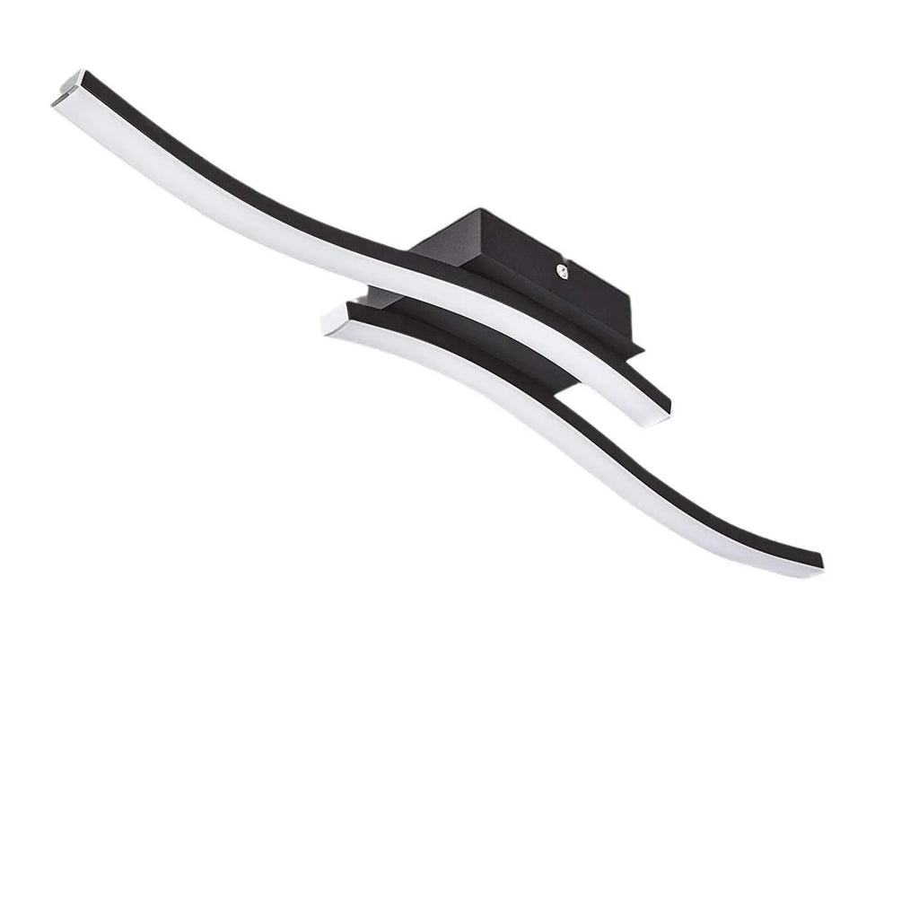 Modern minimalist LED ceiling light with aluminium shade and tricolor light option for living room or bedroom