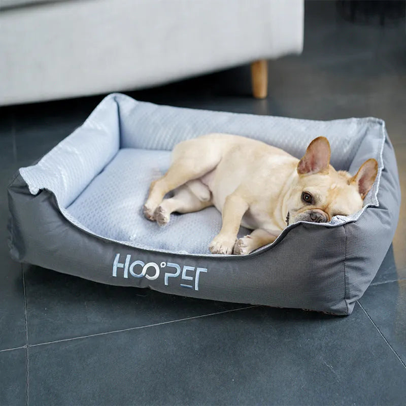 Soft summer pet bed in nest style with removable cover, size Large 90x70x25cm for pets up to 30kg