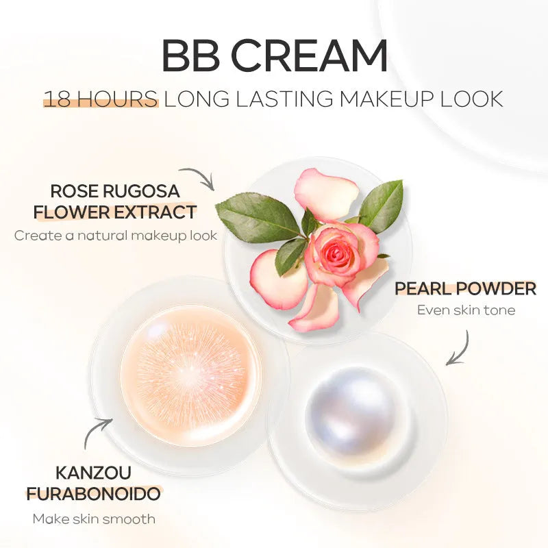30ml tube of BB cream makeup in nine shades from ivory white to brown
