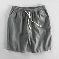 Breathable ramie beach casual loose shorts in cotton linen blend, available in six colours and sizes M to 3XL