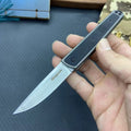 Folding fruit knife with stainless steel blade in black, coffee, or red colour options