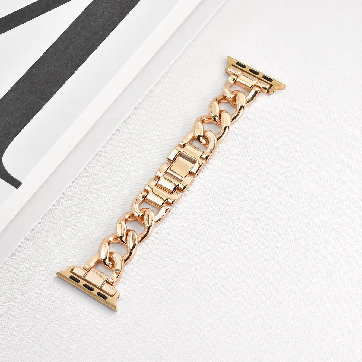 Denim chain metal replacement strap for Apple Watch in multiple colour options