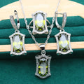 Women's anti-allergy zircon jewellery set with snake chain necklace, earrings, ring and bracelet in yellow alloy
