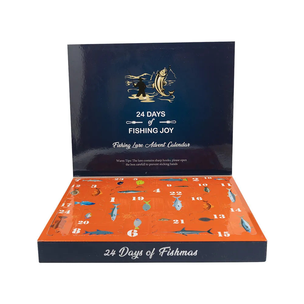 Mino Bog Christmas fishing blind box containing 24 metal tackle pieces in style 01 colour