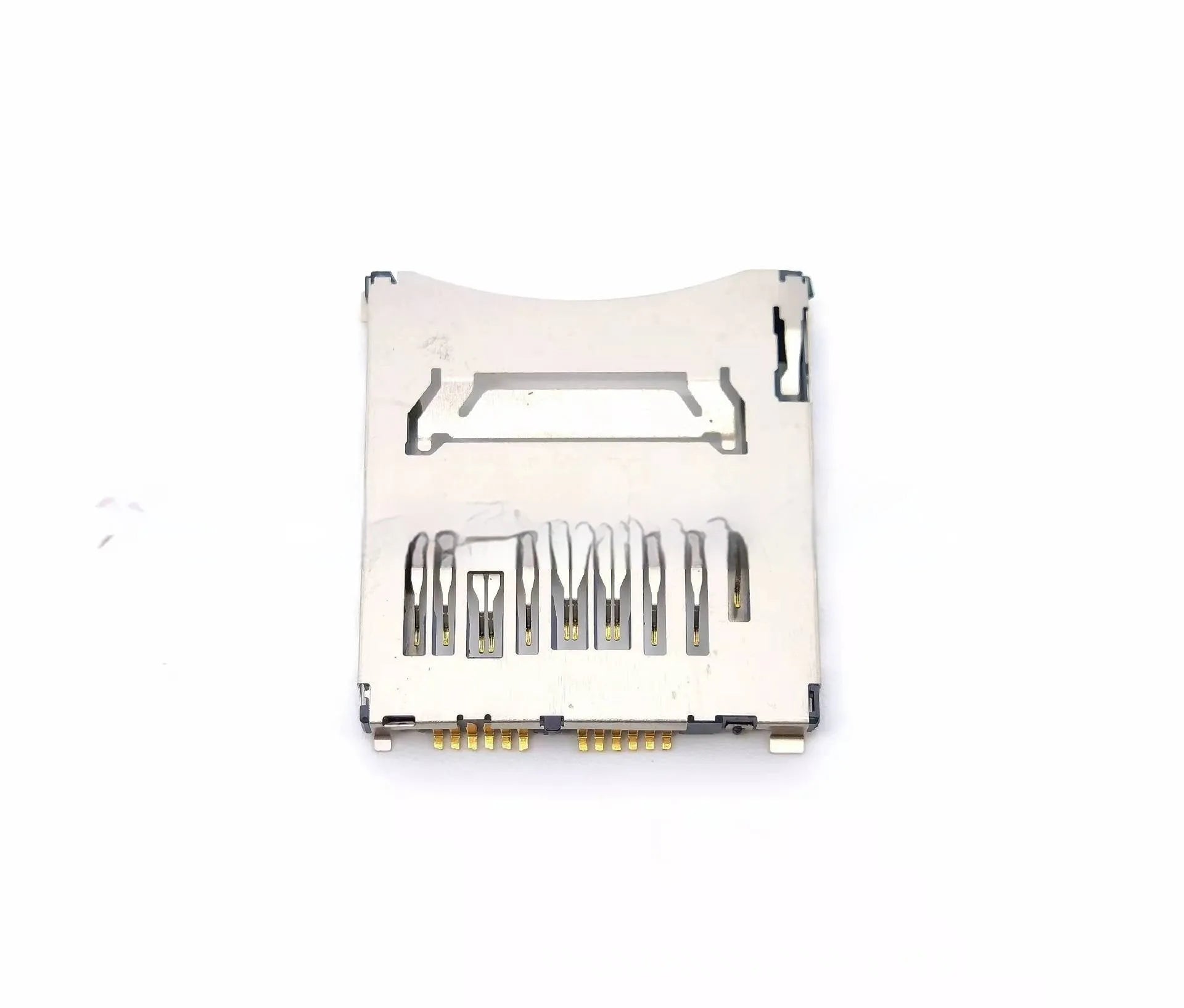 Alloy camera memory card slot replacement part with metal construction