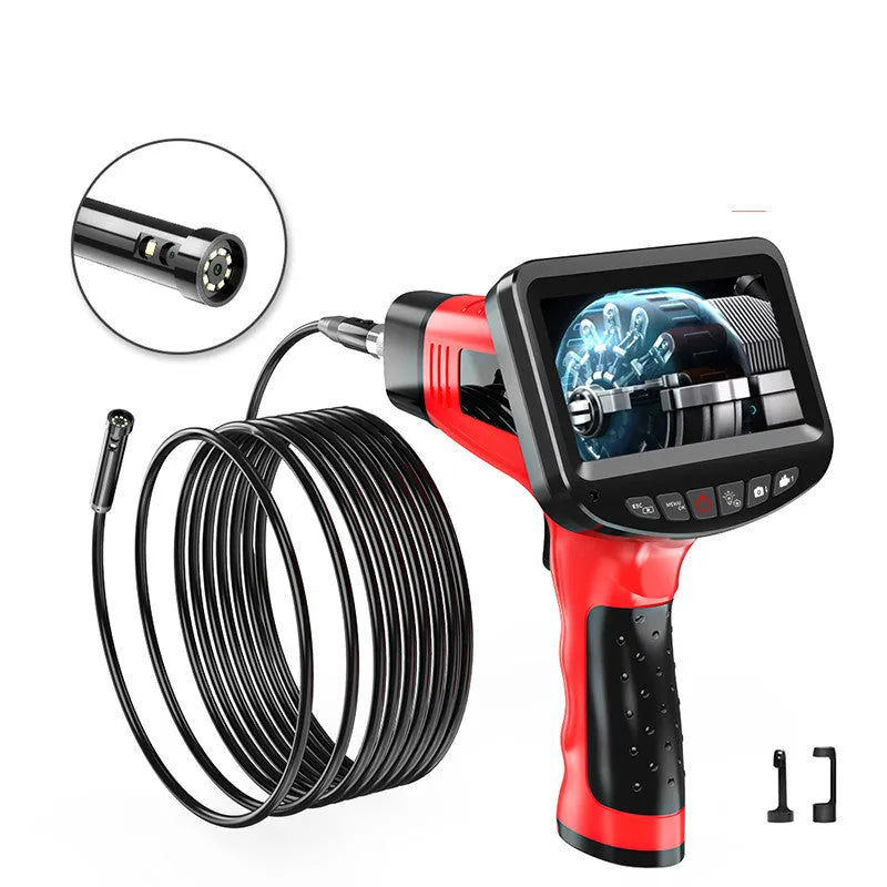 8.5mm dual-lens endoscope inspection camera with snake pipeline and memory card