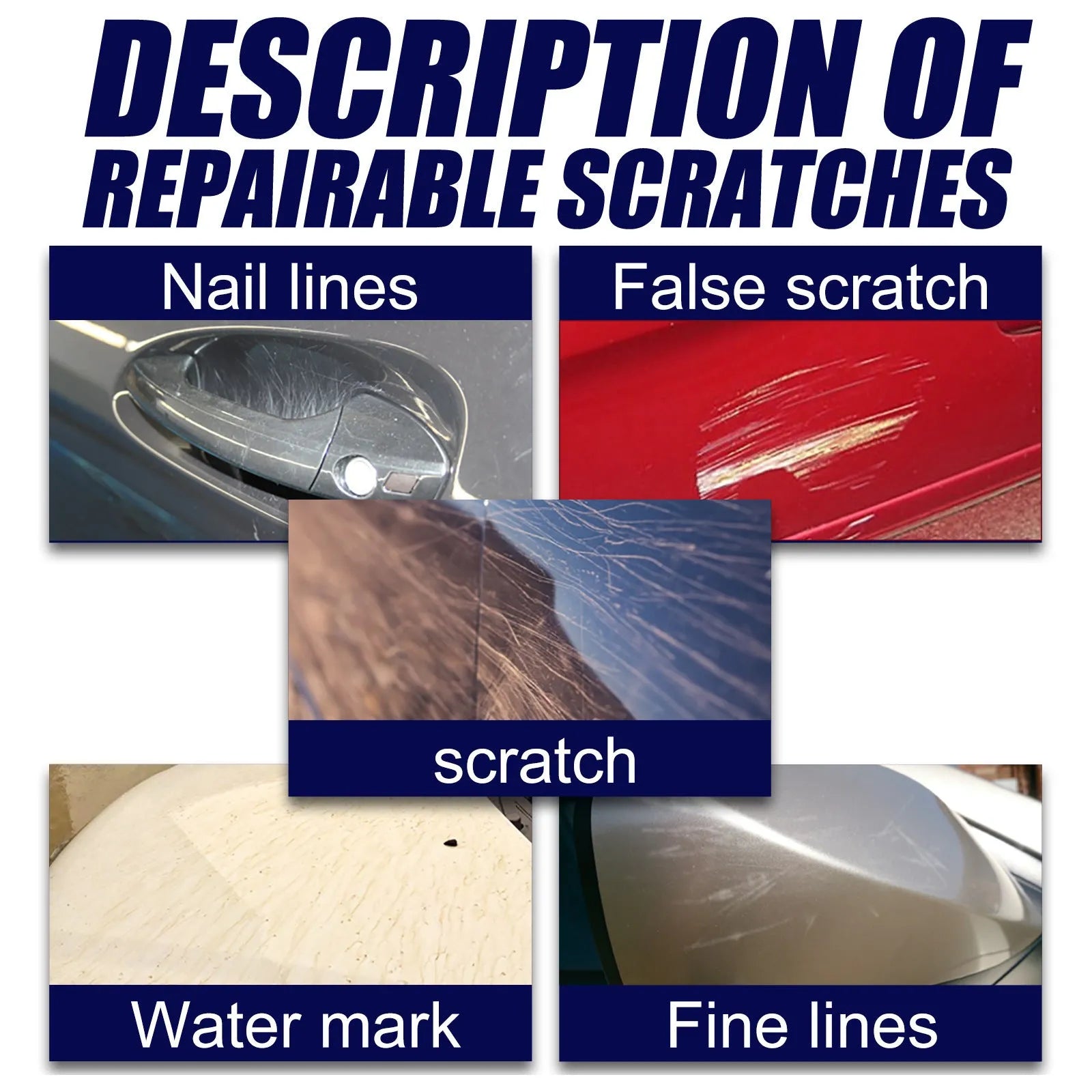Car scratch repair spray can for paint scratch removal, available in 100ml, 50ml and 30ml sizes