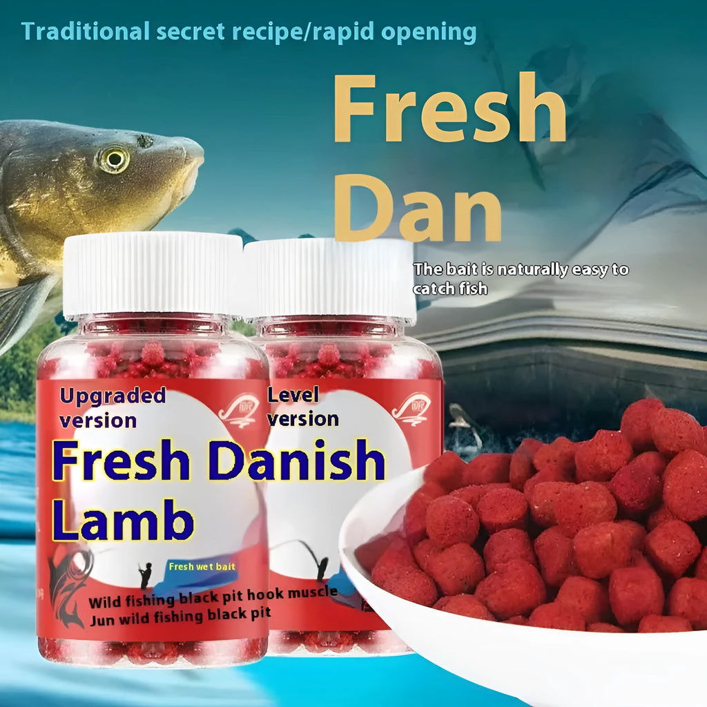 Fishing bait bottle for crucian carp and grass green fish in fresh red colour for wild freshwater fishing
