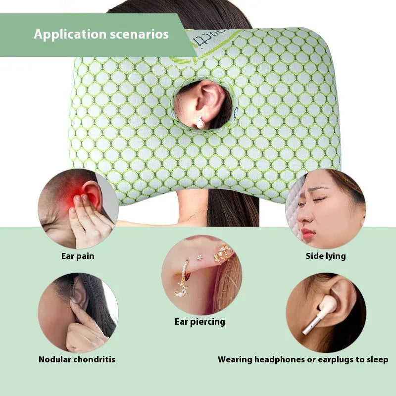Beauty salon single hole ear pillow with detachable cover in new Chinese style design