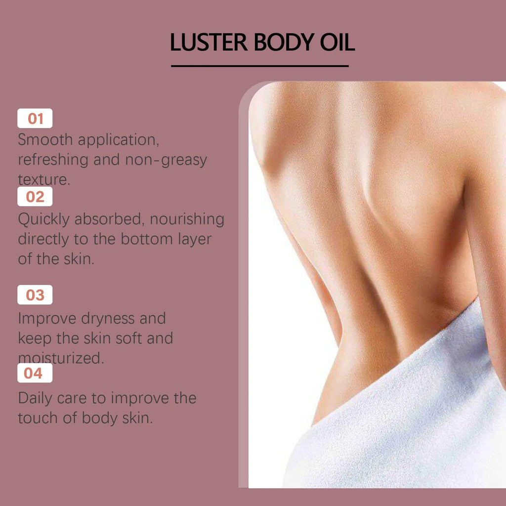 Gloss Care Body Massage Oil 100ml bottle with plant oil blend including jojoba and sweet almond oil