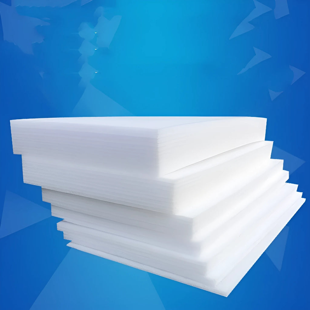 White high-density EPE pearl cotton foam board sheet measuring 200cm by 100cm.