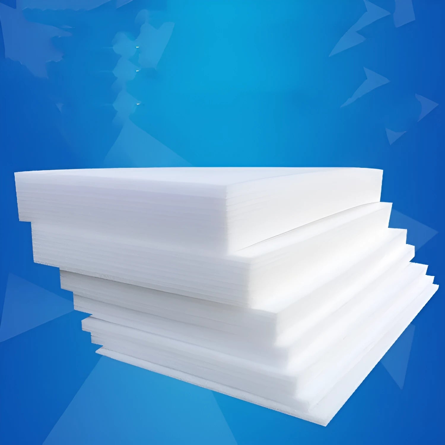 White high-density EPE pearl cotton foam board sheet measuring 200cm by 100cm.