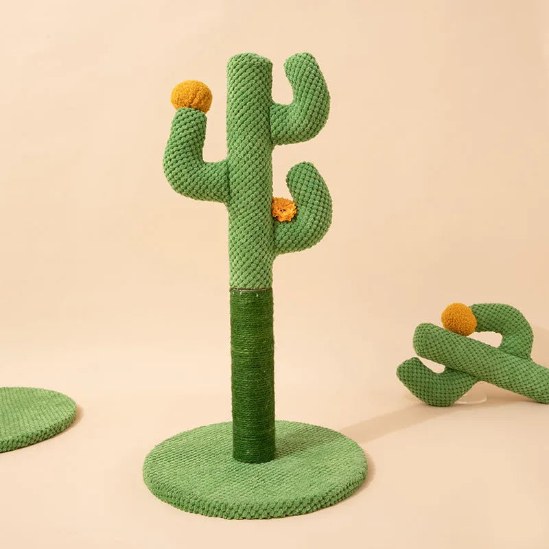 Masson cactus design cat scratch board and sisal scratching pole climber toy for pets.