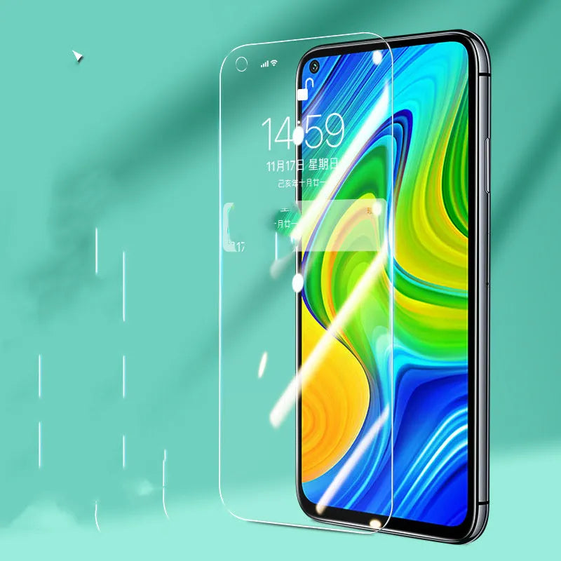 Full screen tempered glass protector for Xiaomi Redmi phones with high-definition anti-fingerprint coating