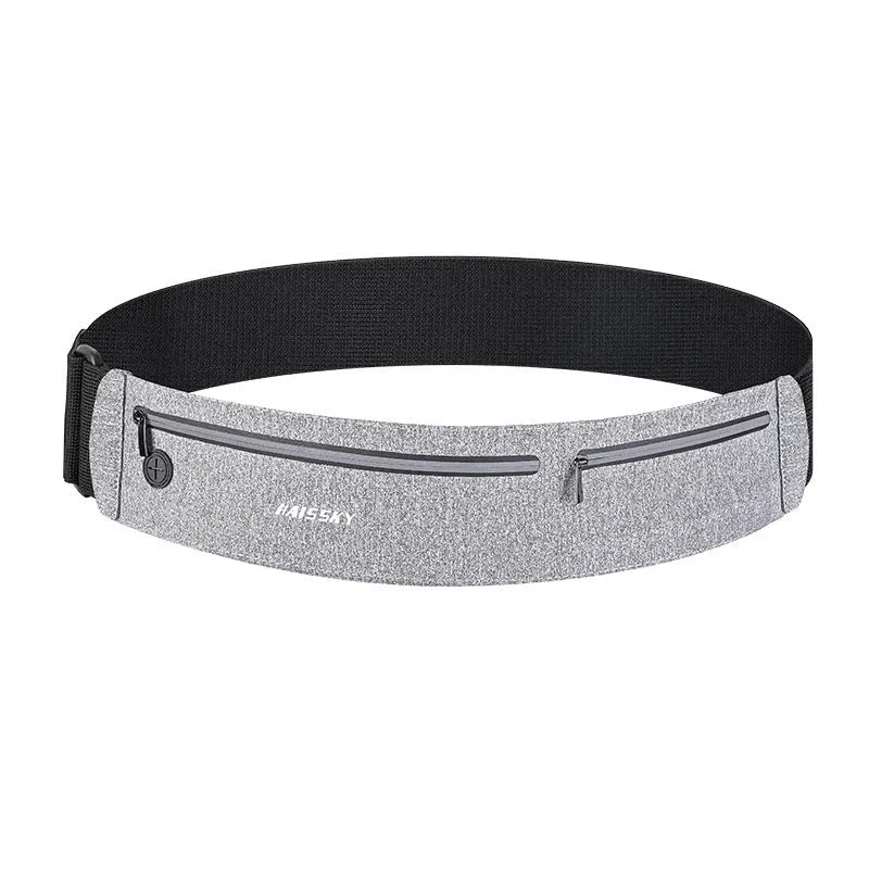 Waterproof 8-inch waist bag in classic black, heather gray, or camouflage crocodile for outdoor sports