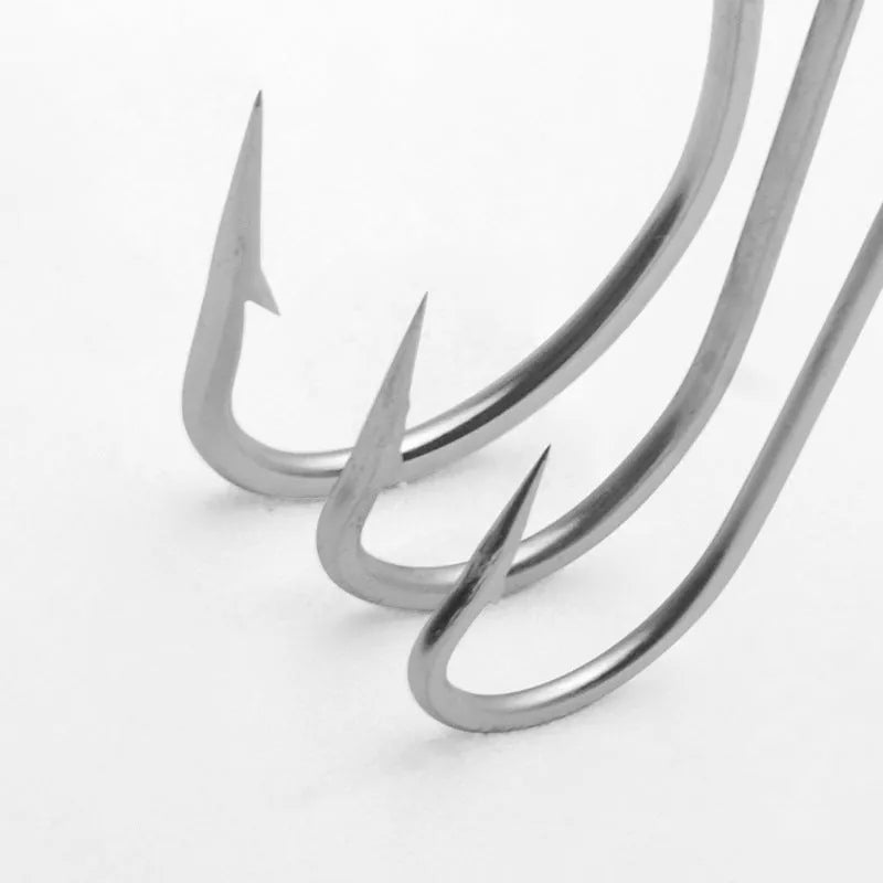 Alloy sea fishing hooks for ocean boat fishing in multiple specification styles