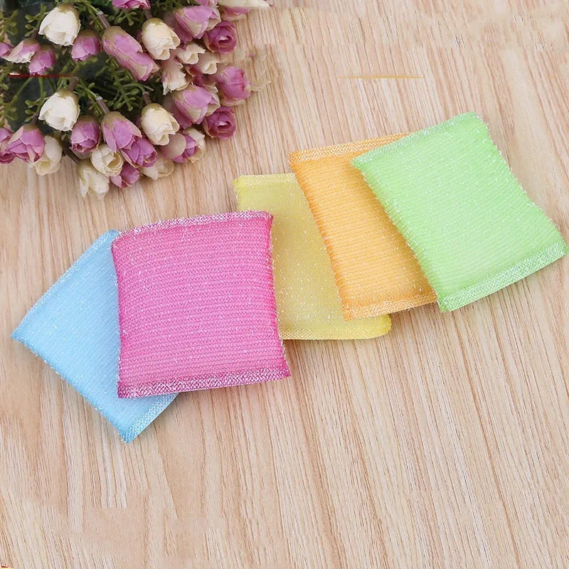 Pinstripe fabric sponge cleaning mop in macaron colours for wet and dry dishwashing