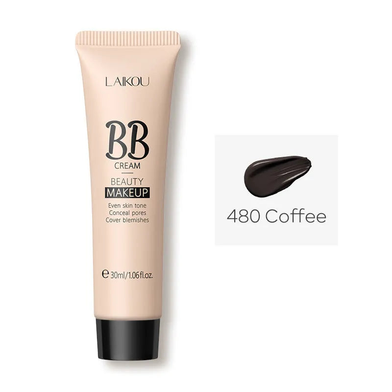 30ml tube of BB cream makeup in nine shades from ivory white to brown
