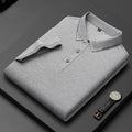 Light business silk men's short-sleeved T-shirt in cotton and mulberry silk blend, available in multiple colours