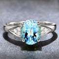 Ladies court style ring with natural zircon inlay showing heart, water drop, and bell pattern designs