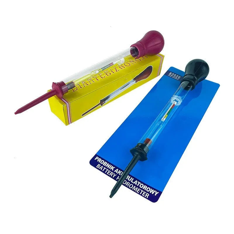 Electrohydraulic battery hydrometer with 330mm glass tube for automotive electrolyte testing
