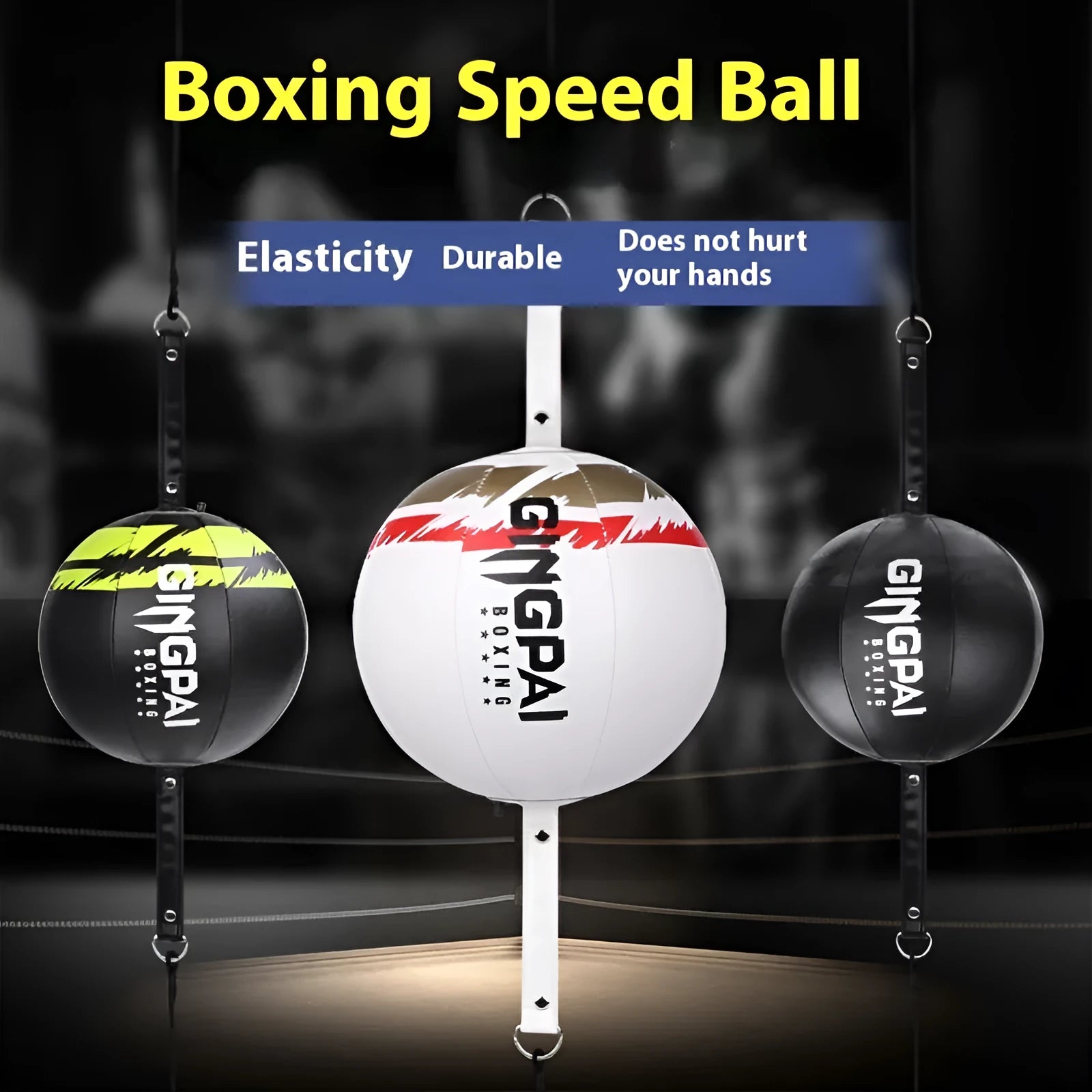Hanging boxing speed ball training equipment with PU construction