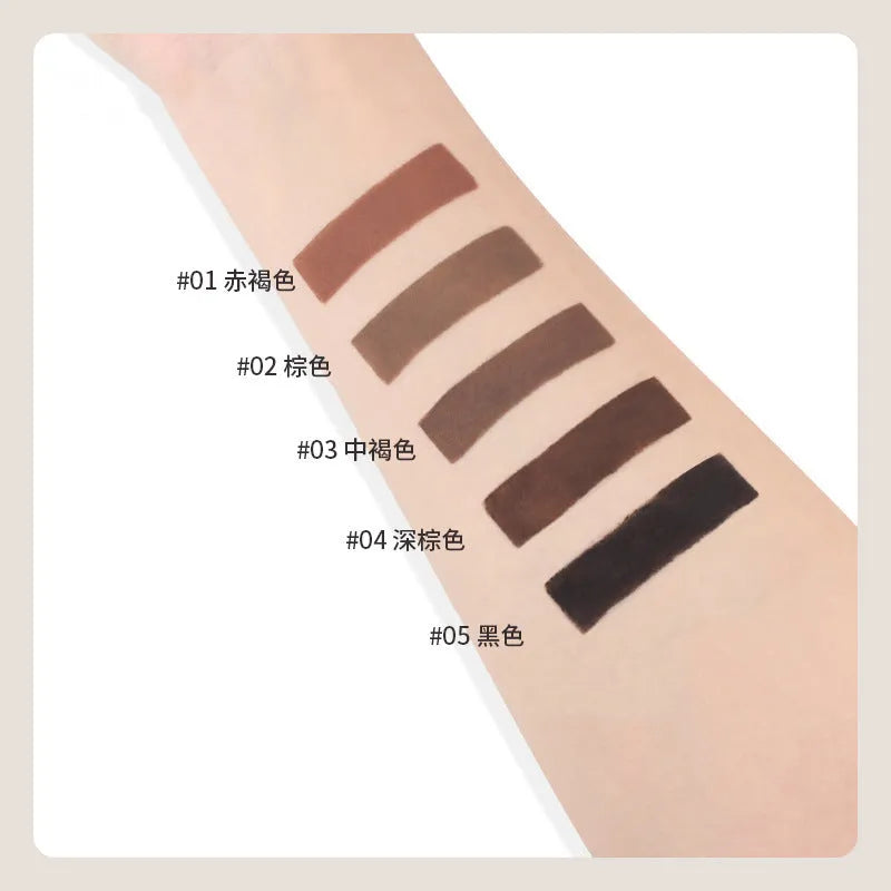 Double-headed eyebrow cream with pencil and powder ends in natural brow shades