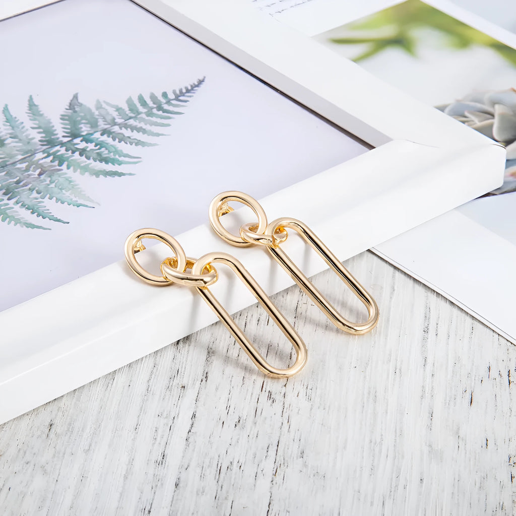 Geometric sterling silver needle coloured hoop earrings for women showing ring and line design elements.