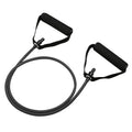TPE chest expander exercise equipment showing five colour-coded resistance options from yellow 10LB to black 30LB with tension rope