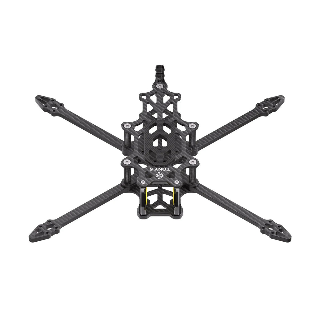 FlyFishnRC Tony 5 Sub250 FPV freestyle carbon frame in black with 4mm arms and 215mm wheelbase
