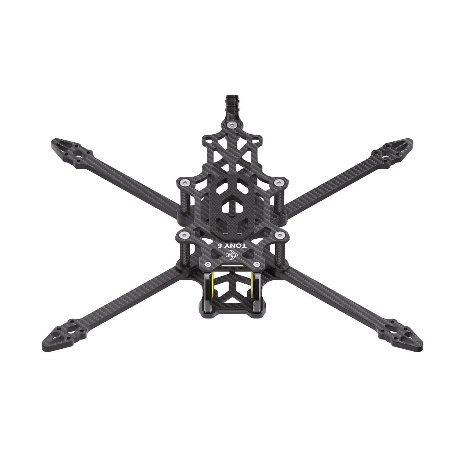FlyFishnRC Tony 5 Sub250 FPV freestyle carbon frame in black with 4mm arms and 215mm wheelbase