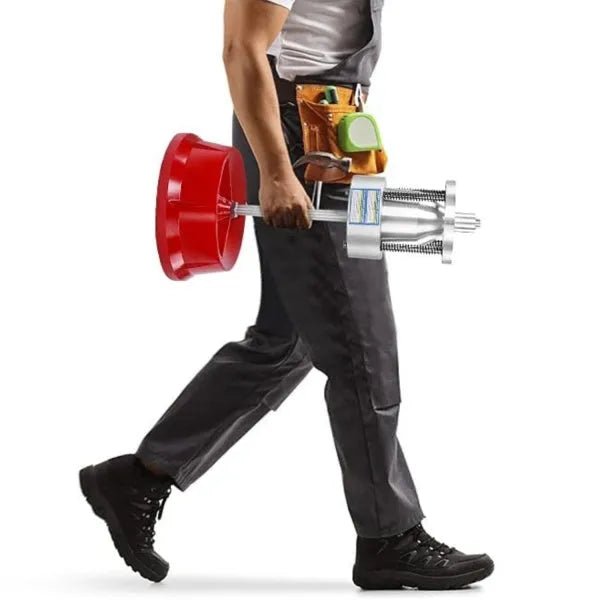 Portable wheel balancer with bull's eye level and aluminium head for tyre balancing