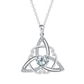 Copper Celtic knot necklace for women with electroplated finish in geometric design