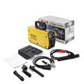 MMA-200MIN 220V DC inverter welding machine with welding tongs, clamps, and face shield