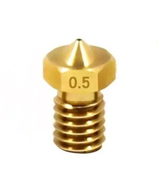 Brass M6 3D printer nozzle 12.5x7mm with smooth inner wall and chamfer inlet for 1.75mm filament