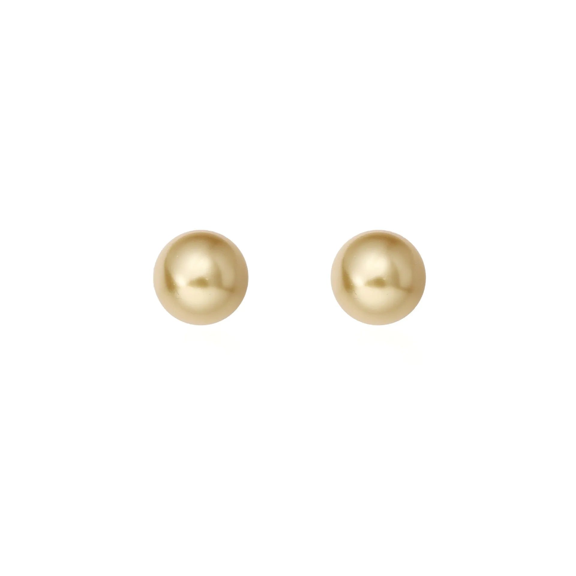 Large geometric pearl stud earrings with retro styling and eight-point star detail in silver