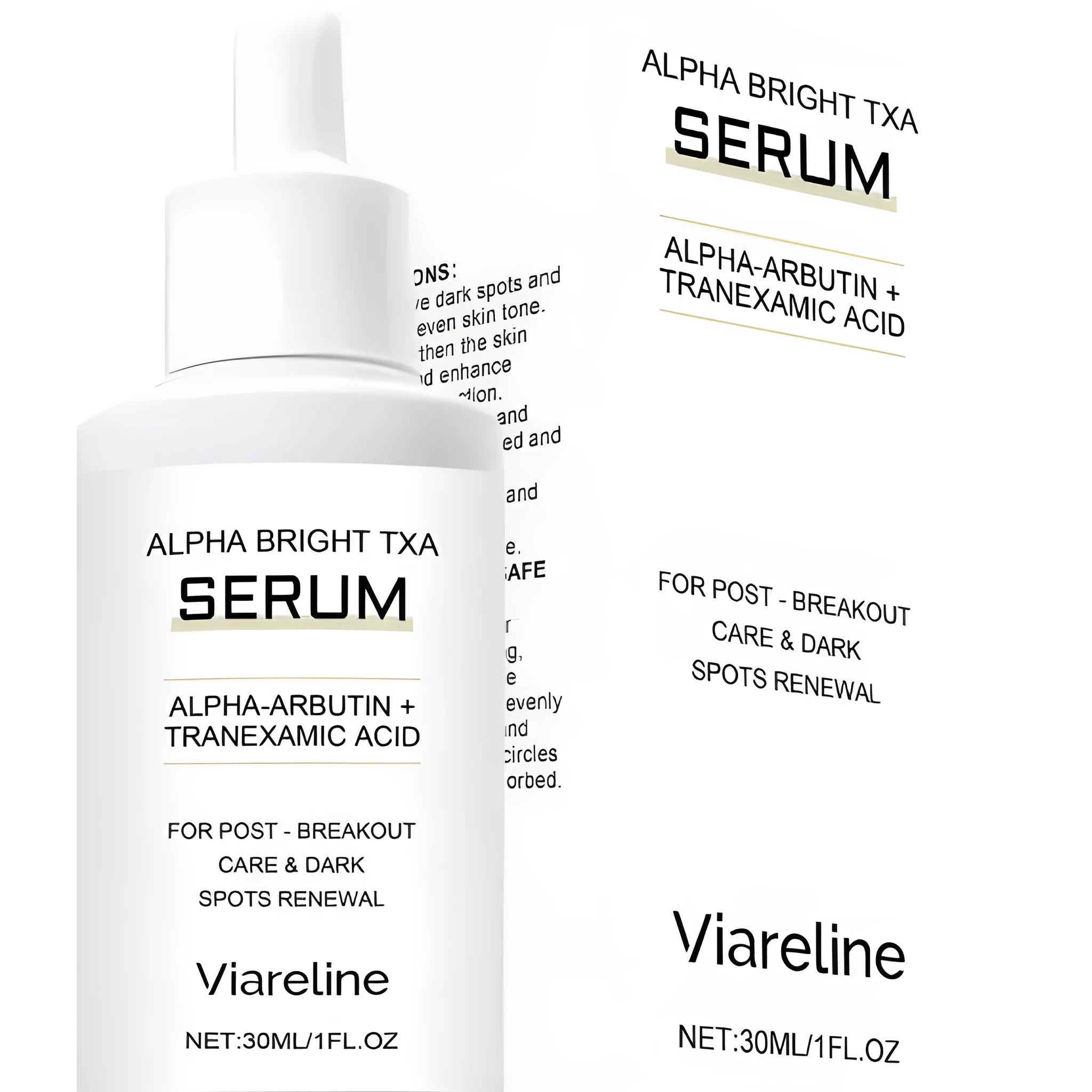Acne and spot removing liquid 30ml bottle with α-arbutin and tranexamic acid