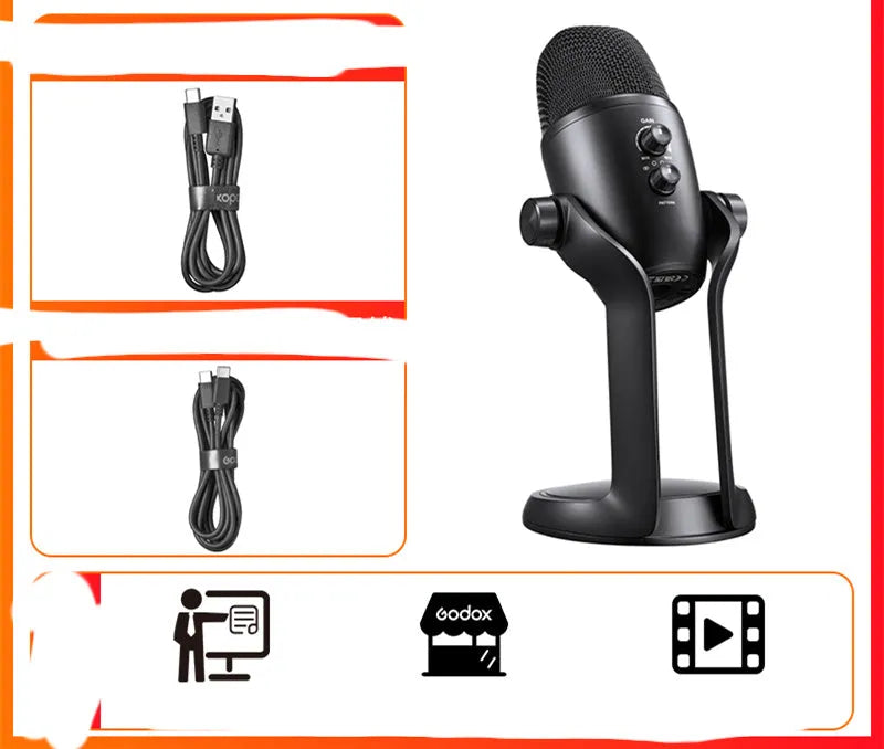 K Song UMIC82 noise-cancelling wireless microphone in official standard pack, front view, compact design