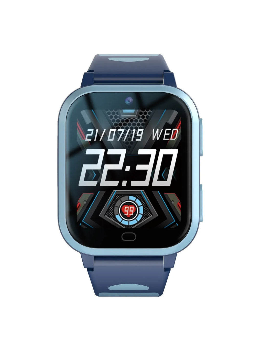 Child smart phone watch in black with 1.83-inch screen and wrist strap, 4G waterproof, ABS material