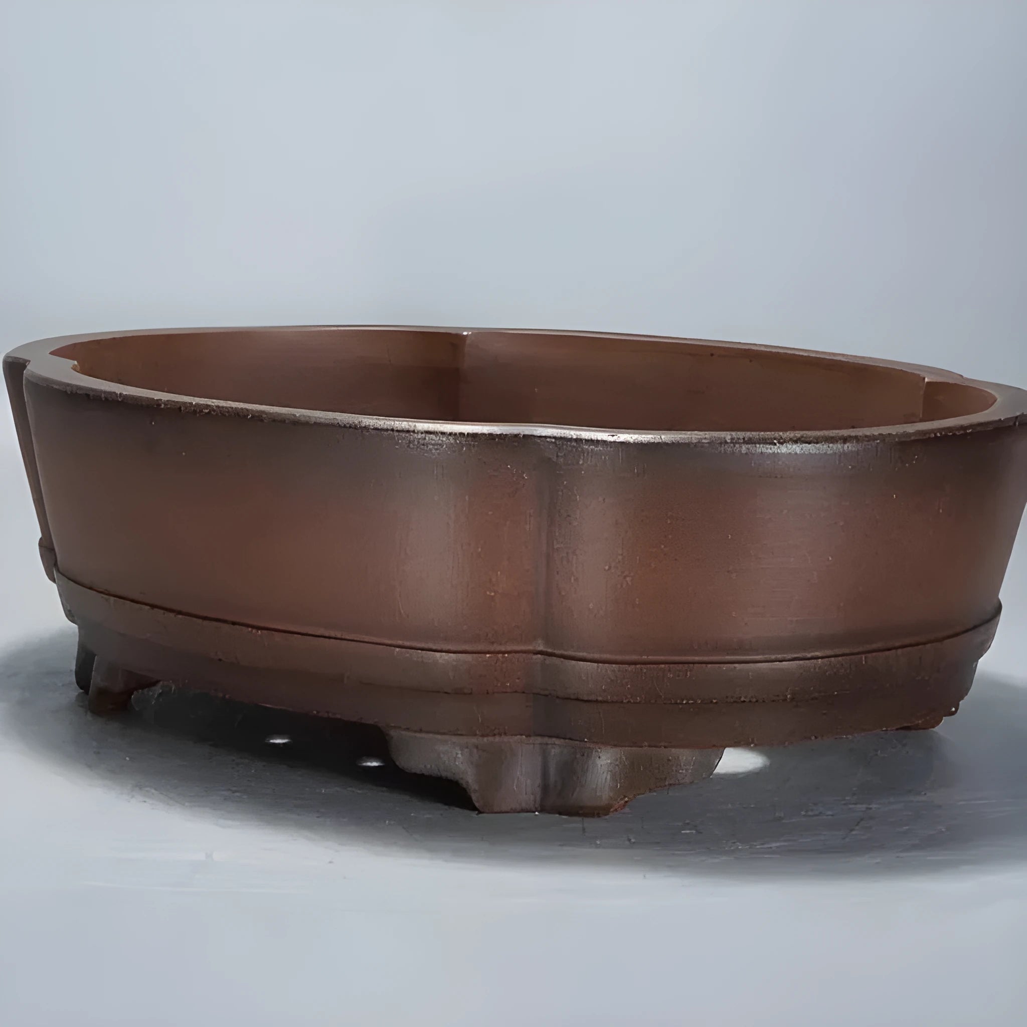 Classical purple clay ceramic flower pot measuring 50x39x16cm for plant display