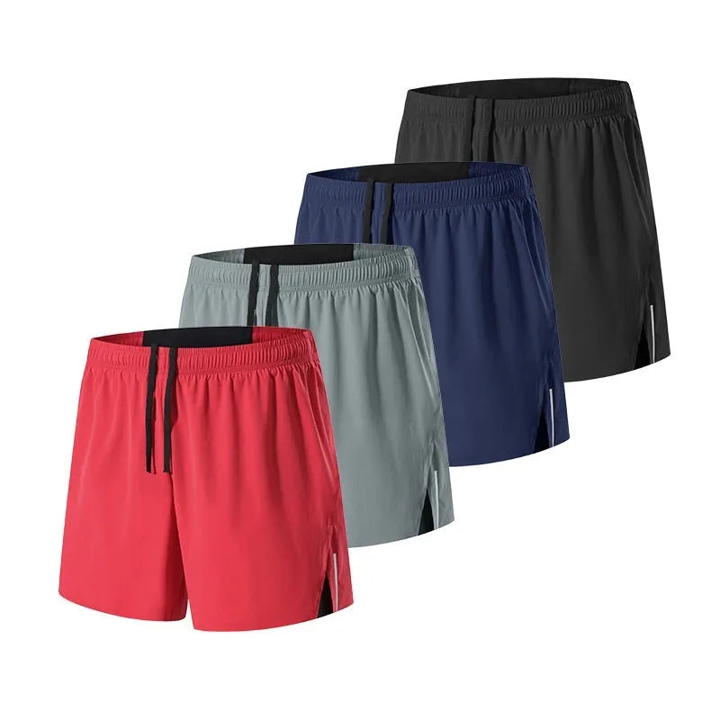Men's high-waist off-road running shorts in quick-drying nylon-blend fabric available in multiple colours