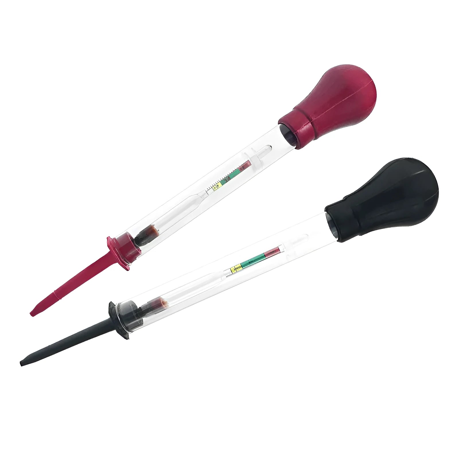 Electrohydraulic battery hydrometer with 330mm glass tube for automotive electrolyte testing