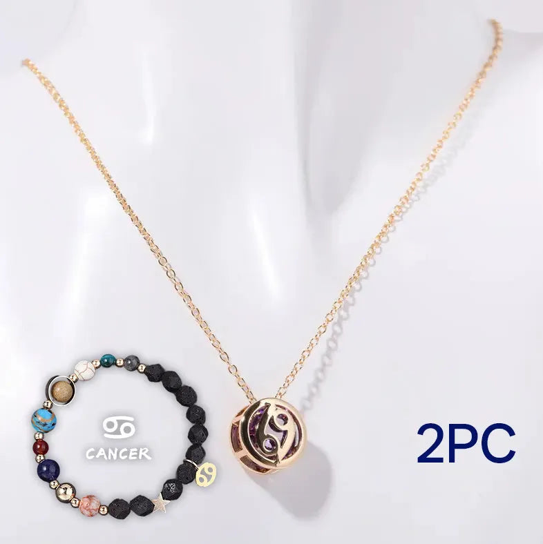 Natural stone beaded necklace set with matching bracelet in mixed colour beads